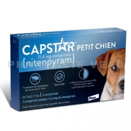 Capstar 11,4 mg Anti-puces Petit Chien 6 comprimés
