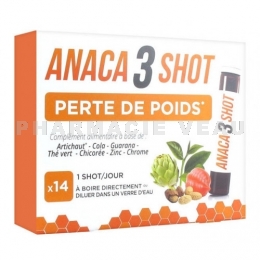 ANACA3 Shot Ventre Plat 14 ampoules