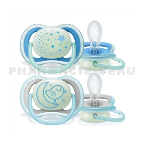 Avent Sucettes Silicone Ultra air X2 6-18 mois
