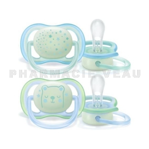 AVENT Sucettes 0-6 mois Ultra Air Night x2