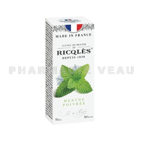 RICQLES Alcool de Menthe 50 ml (5 CL)