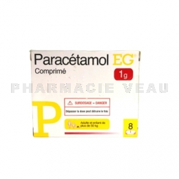 PARACETAMOL 1000 mg 8 comprimés EG Labo