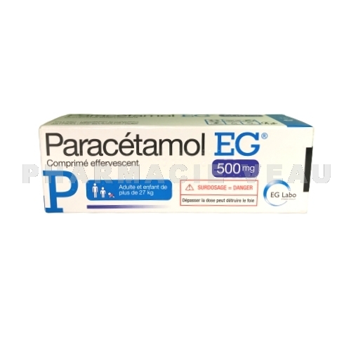 PARACETAMOL 500 mg 16 comprimés effervescents EG Labo