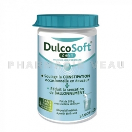 DULCOSOFT Laxatif  2 en 1 Macrogol 4000 200 g