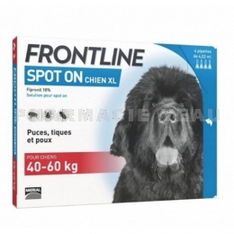 FRONTLINE Spot-On Chien XL 40-60 Kg 4 pipettes