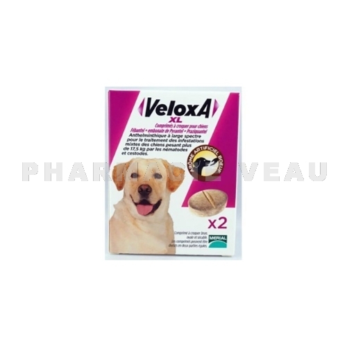 Veloxa XL Vermifuge chien (comprimés à croquer) équivalent Drontal