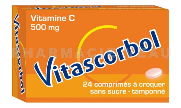 VITASCORBOL Vitamine C 500MG à Croquer Bte de 24 comprimés