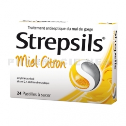 STREPSILS MIEL CITRON boîte de 24 pastilles