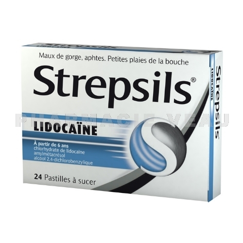 STREPSILS LIDOCAINE pastilles boîte de 24 pastilles