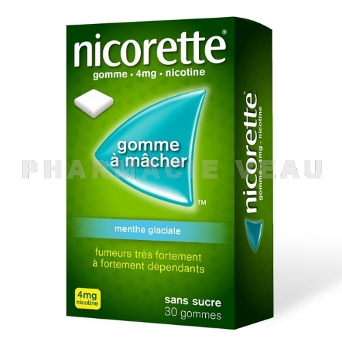 NICORETTE 4mg - Menthe Glaciale Sans Sucre - 30 Gommes