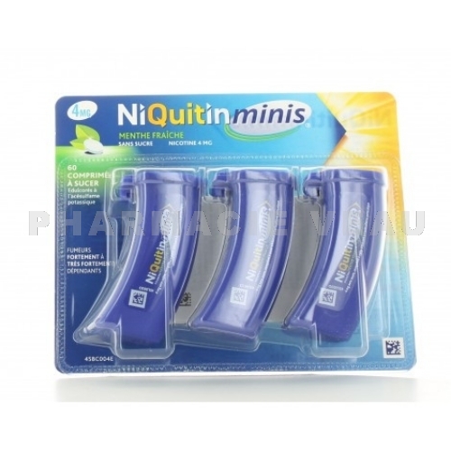 NIQUITIN Minis 4 mg menthe fraîche sans sucre 60 comprimés