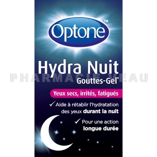 OPTONE HYDRA NUIT : Gouttes Gel - Hydratation Yeux secs, irrités, fatigués 10ml