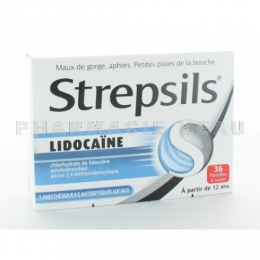 STREPSILS LIDOCAINE Maux de gorge 36 pastilles