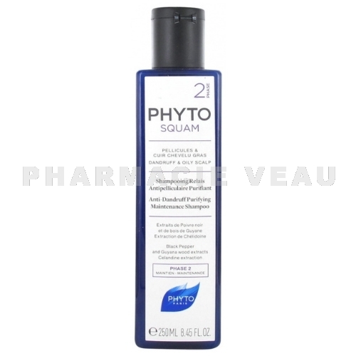 PHYTOSQUAM Shampooing relais antipelliculaire purifiant 250 ml