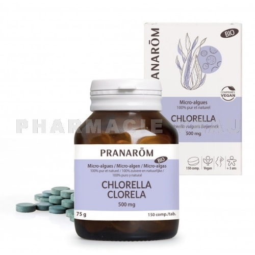 CHLORELLA - Pranarom Micro-algues 500 mg - Boite 150 Comprimés