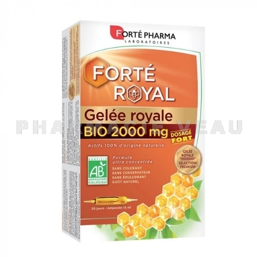 Forté Royal Gelée royale Bio 2000mg (20 ampoules) Forté Pharma