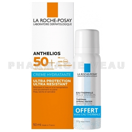La Roche-Posay Anthelios Crème solaire hydratante Ultra protection SPF50+ 50 ml + Eau thermale 50 ml