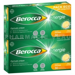 BEROCCA Énergie Pack Éco 60 comprimés effervescents