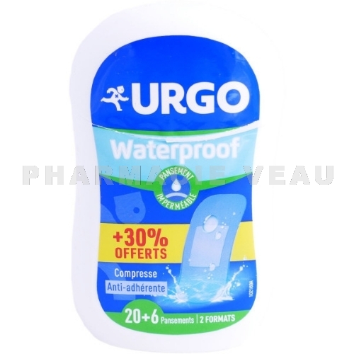 URGO Pansements Waterproof anti-adhérents x26