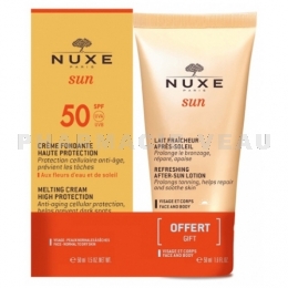NUXE SUN Crème fondante visage haute protection 50SPF 50ml + Lait fraîcheur après-soleil offert