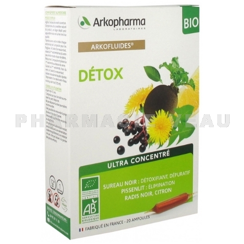 Arkofluides Détox Bio 30 ampoules Arkopharma