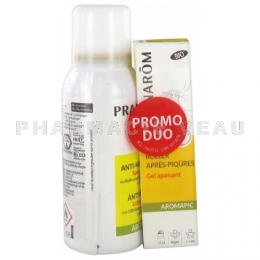 AROMAPIC Spray corps anti-moustiques 75 ml + Roller après-piqûres 15 ml Pranarôm