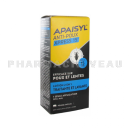 APAISYL XPRESS 15' Lotion anti poux et lentes 100 ml