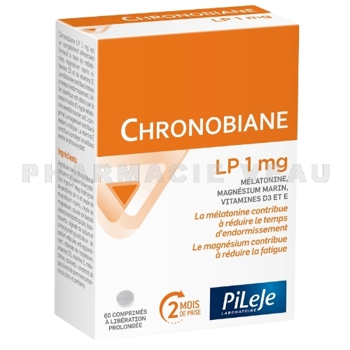 CHRONOBIANE LP 1 mg Mélatonine 60 comprimés Pileje
