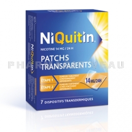 NIQUITIN Patchs transparents 14MG/24H x7
