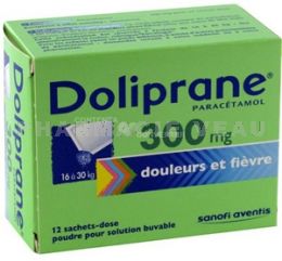 DOLIPRANE 300mg  - 12 sachets 16-48 kg