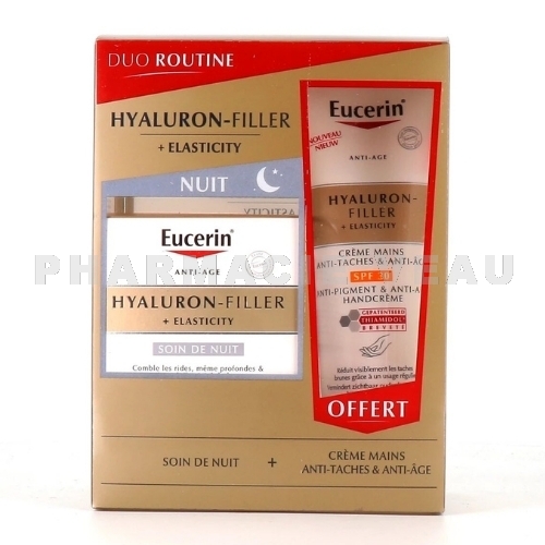 EUCERIN Duo Routine Hyaluron-Filler Elasticity Soin de nuit 50 ml + Crème mains 75 ml
