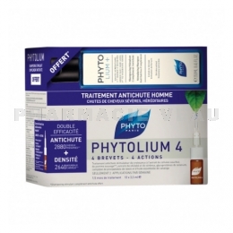 PHYTO PARIS Phytolium 4 Traitement Antichute Homme + Shampooing Stimulant Offert