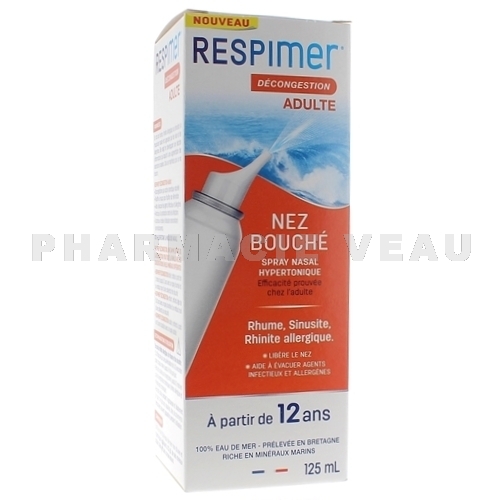 Respimer Décongestion Adulte Nez bouché Spray nasal hypertonique -  Pharmacie Veau