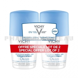 VICHY Déodorant Minéral 48H Roll-On Lot 2 x 50 ml