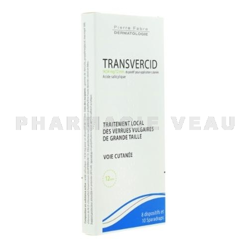 Transvercid 14,54 mg/12 mm 8 dispositifs