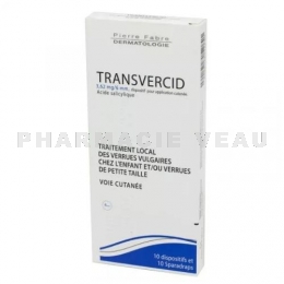 Transvercid 3,62 mg/6 mm 10 dispositifs