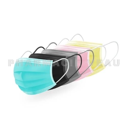 Masques chirurgicaux adulte Type IIR 5 couleurs x50