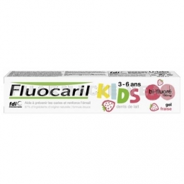 FLUOCARIL KIDS Dentifrice Bi-Fluoré Gel Fraise 3-6 Ans 50 ml