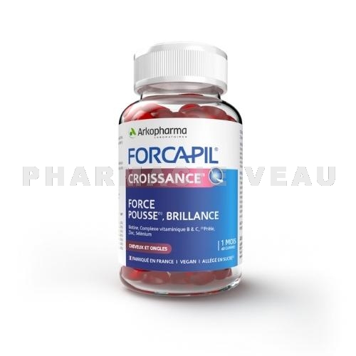 FORCAPIL - Croissance Force Pousse et Brillance - 60 gommes