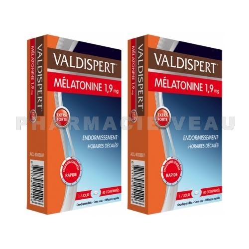 VALDISPERT Mélatonine 1,9 mg 2x40 comprimés