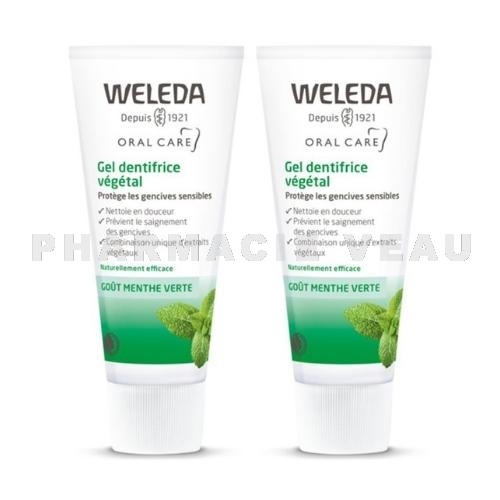 Weleda Gel Dentifrice Végétal Bio 2x75 ml