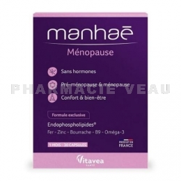 Manhaé Ménopause Sans Hormones 30 capsules