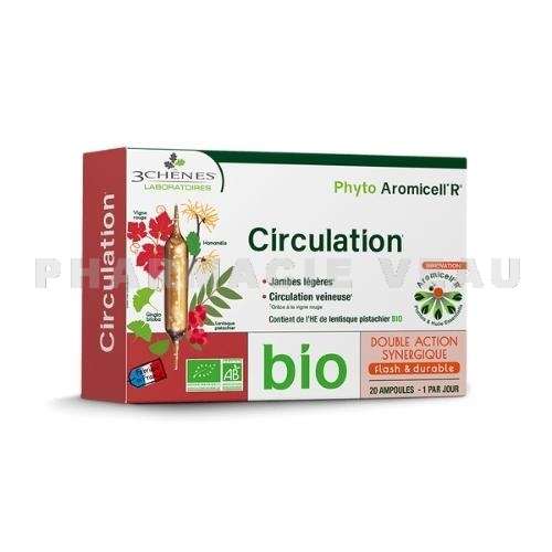 3 CHÊNES - Phyto Aromicell’R Circulation Bio - 20ampoules