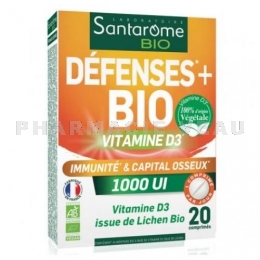 Santarome Bio Défenses + Vitamine D3 20 comprimés