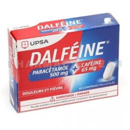 Dalféine Paracétamol 500 mg + Caféine 65 mg 16 comprimés UPSA
