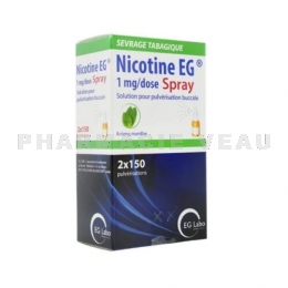 Nicotine EG 1 mg/dose Spray Arôme Menthe EG Labo