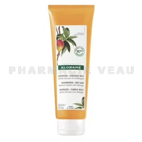 KLORANE - Nutrition Cheveux Secs Crème de Jour à la Mangue 125 ml