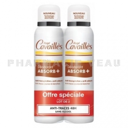 Rogé Cavaillès Déodorant Absorb+ 48h Anti-traces Lot 2x150 ml