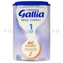 Gallia Bébé Expert AC Transit Lait 0-6 mois 800 g