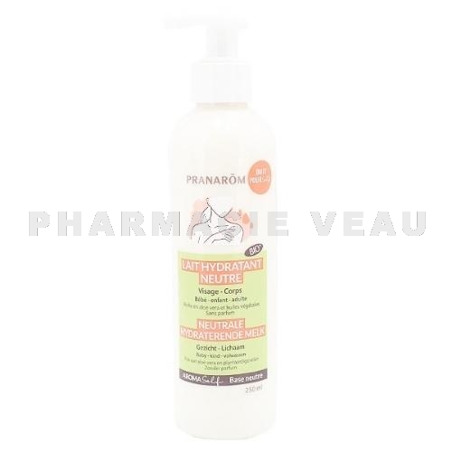 AROMASELF - Pranarom Lait Hydratant Neutre Bio - Flacon-pompe 250 ml
